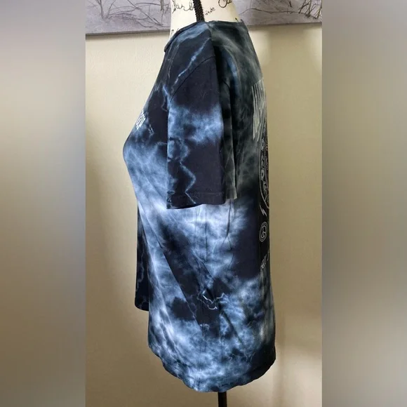 Obey navy blue tie-dye graphic T-Shirt, Make Art Not War, size XS, unisex - Picture 10 of 10